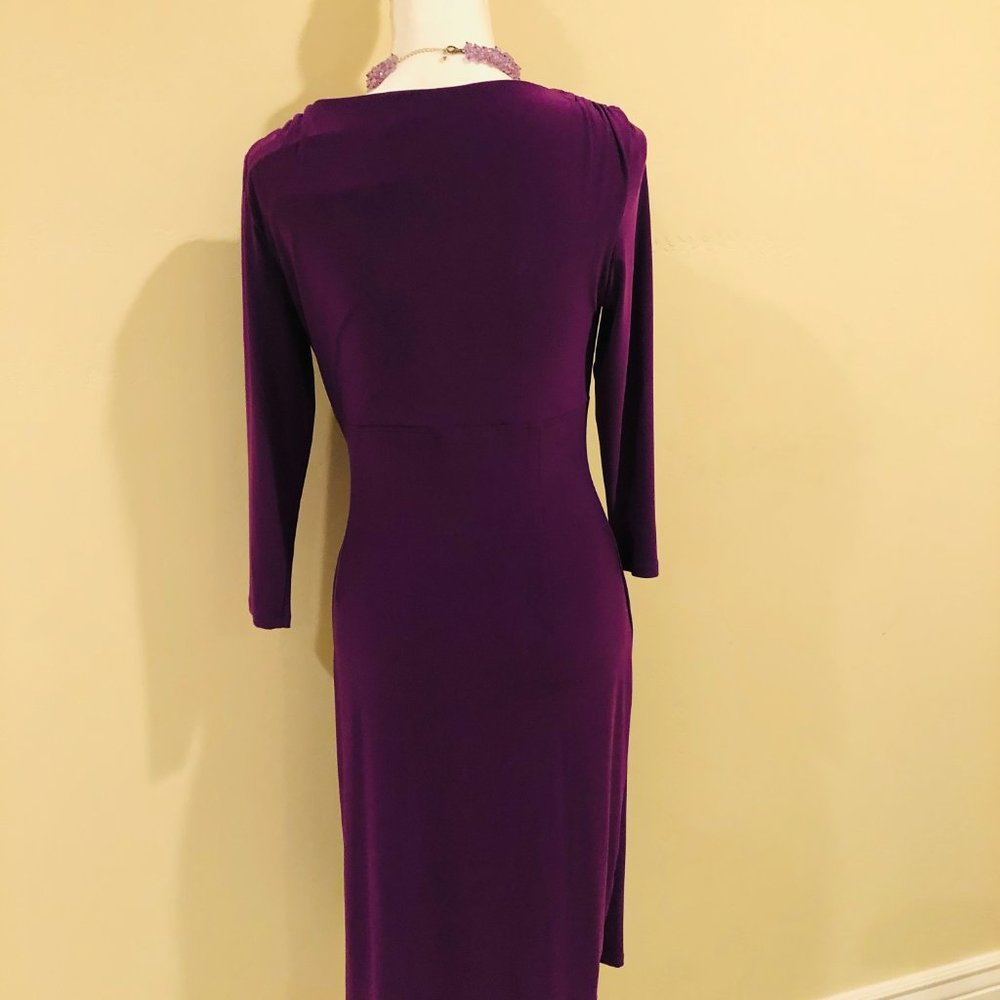 Dark Purple Ralph Lauren dress, size 10 - Picture 2 of 7